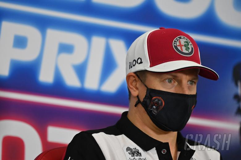 Kimi Raikkonen (FIN) Alfa Romeo Racing in the FIA Press Conference.
