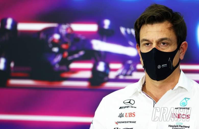 Toto Wolff (GER) Mercedes AMG F1 Shareholder and Executive Director in the FIA Press Conference.