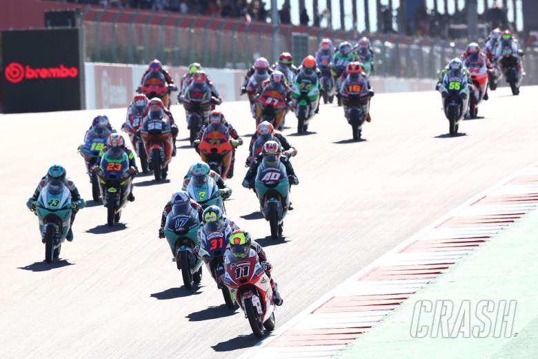 Sergio Garcia race start, Moto3 race, Algarve MotoGP, 7 November 2021