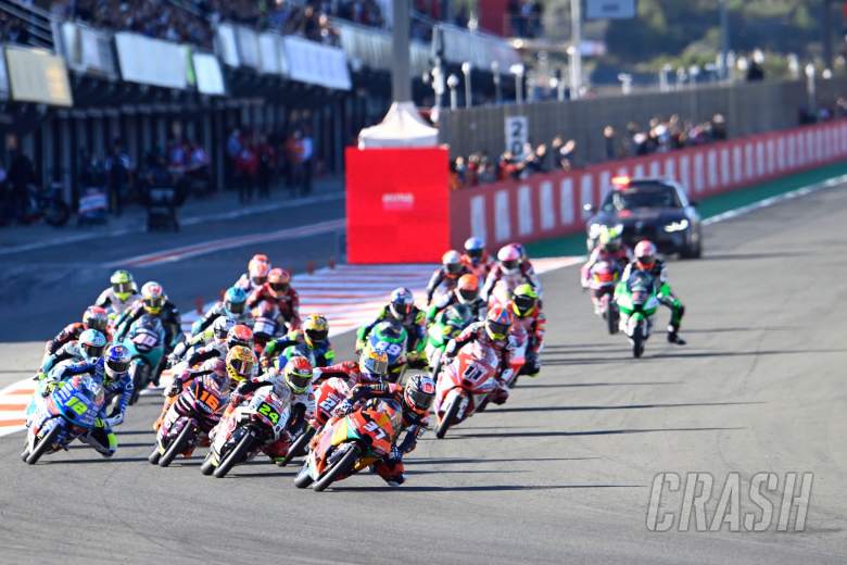 Pedro Acosta race start, Moto3 race, Valencia MotoGP, 14 November 2021