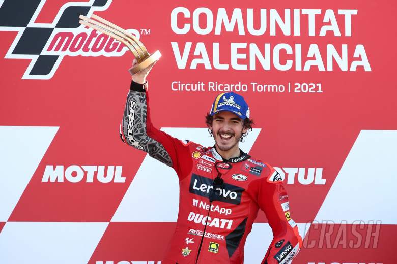 Francesco Bagnaia , Valencia MotoGP race . 14 November 2021