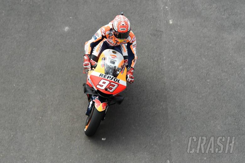 Marquez keeps clear of Vinales, Dovizioso hits trouble