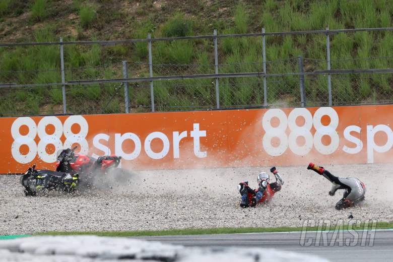 Andrea Dovizioso, Johann Zarco crash, Catalunya MotoGP. 27 September 2020