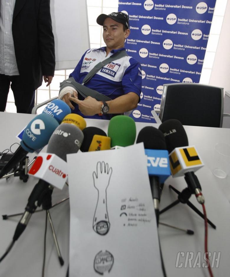 Lorenzo 'happy' after arm surgery.