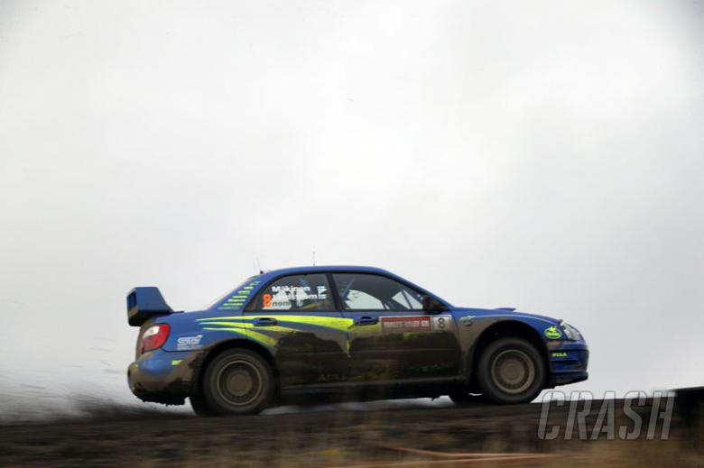 Subaru one-three on Rally GB.