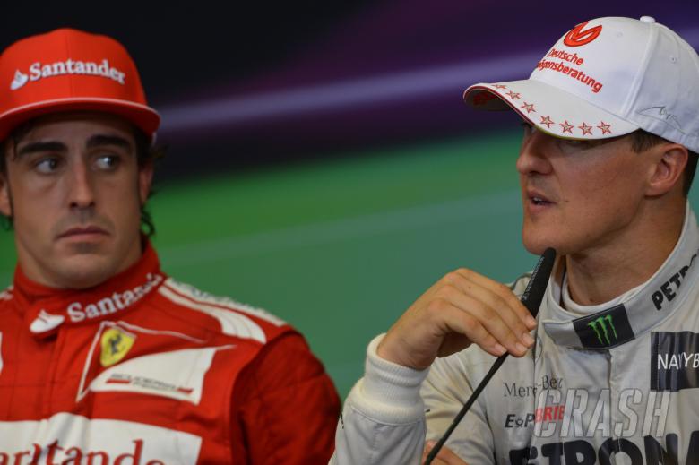 - Race, Press conference, Fernando Alonso (ESP) Scuderia Ferrari F2012 and Michael Schumacher (GER) Mercedes AMG F1