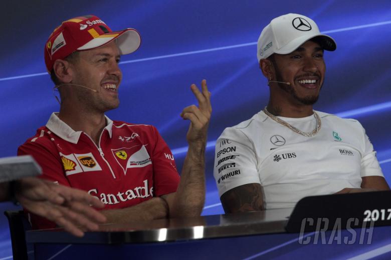  - Press conference, Sebastian Vettel (GER) Scuderia Ferrari SF70H and Lewis Hamilton (GBR) Mercedes AMG F1