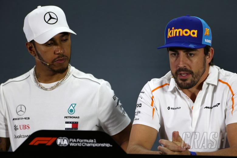 - Press conference, Lewis Hamilton (GBR) Mercedes AMG F1 W09 and Fernando Alonso (ESP) McLaren