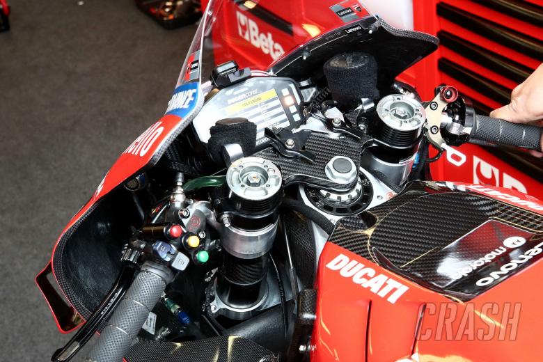 Ducati handlebar, French MotoGP, 16 May