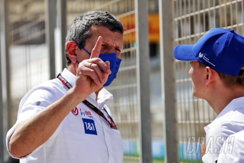 (L to R): Guenther Steiner (ITA) Haas F1 Team Prinicipal with Mick Schumacher (GER) Haas F1