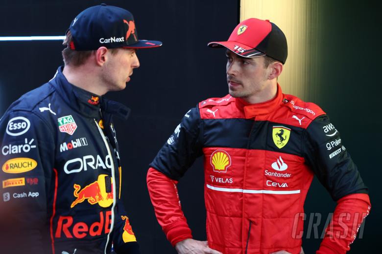 2nd for Max Verstappen (NLD) Red Bull Racing and Pole for Charles Leclerc (MON) Ferrari. Formula 1 World Championship, Rd