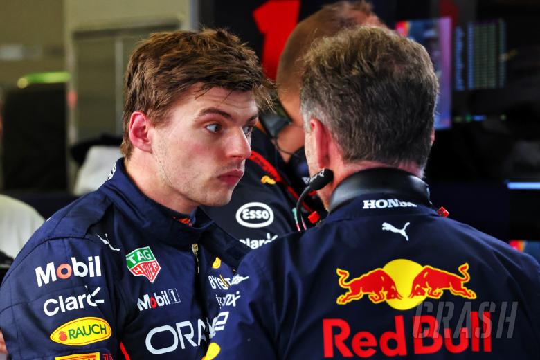 (L to R): Max Verstappen (NLD) Red Bull Racing with Christian Horner (GBR) Red Bull Racing Team Principal. Formula 1 World