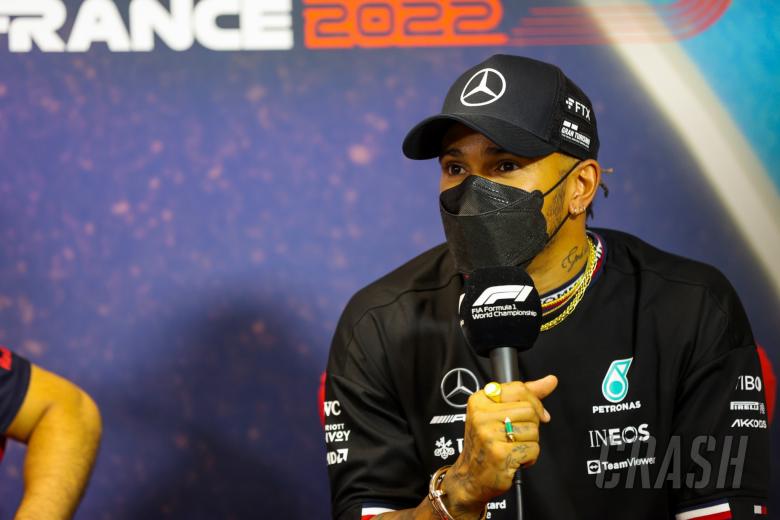 Lewis Hamilton (GBR) Mercedes AMG F1 in the FIA Press Conference. Formula 1 World Championship, Rd 12, French Grand Prix,