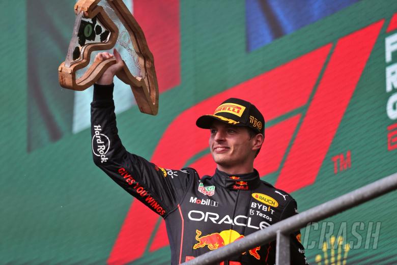 Race winner Max Verstappen (NLD) Red Bull Racing celebrates on the podium. Formula 1 World Championship, Rd 14, Belgian