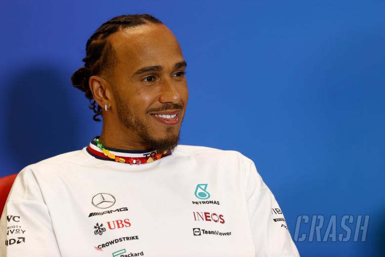 Lewis Hamilton (GBR) Mercedes AMG F1 in the FIA Press Conference. Formula 1 World Championship, Rd 19, United States Grand