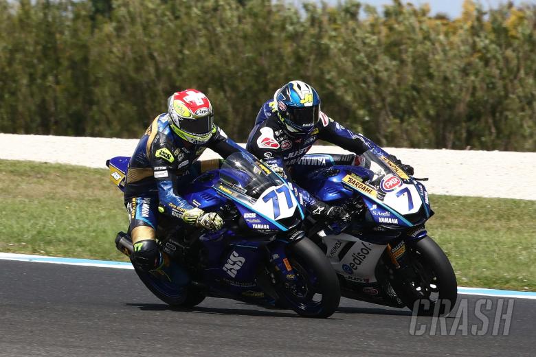 Dominique Aegerter Lorenzo Baldassarri WSS Race 2, Australian WorldSBK, 20 November