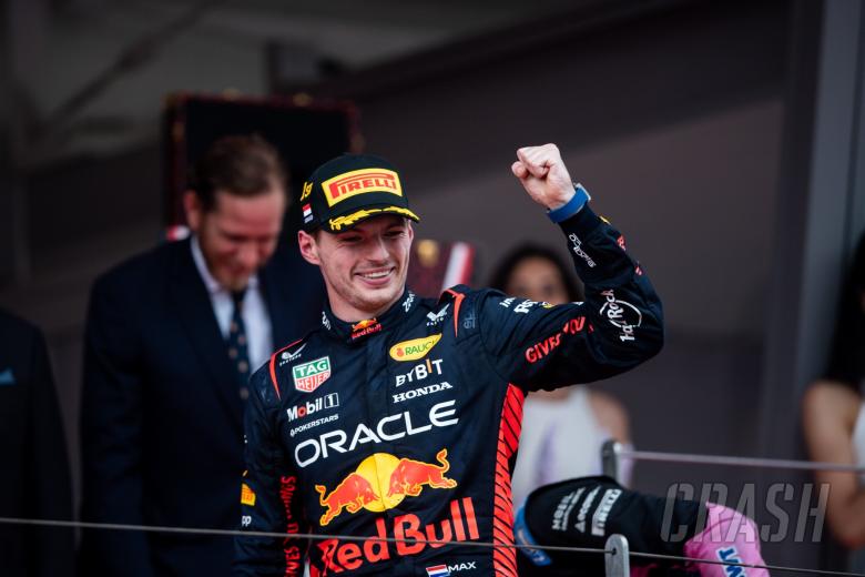 Race winner Max Verstappen (NLD) Red Bull Racing celebrates on the podium. Formula 1 World Championship, Rd 7, Monaco