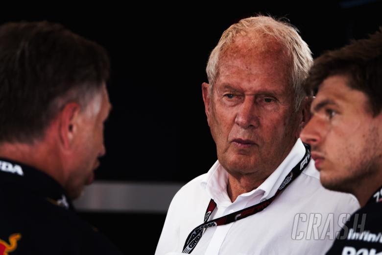 Dr Helmut Marko (AUT) Red Bull Motorsport Consultant with Christian Horner (GBR) Red Bull Racing Team Principal and Max