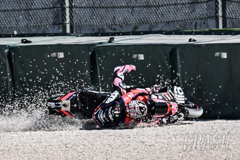 Aleix Espargaro crash, Misano MotoGP test, 11 September