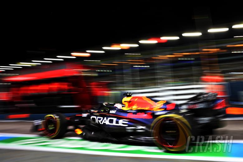 Max Verstappen (NLD) Red Bull Racing RB19 leaves the pits. Formula 1 World Championship, Rd 16, Singapore Grand Prix,