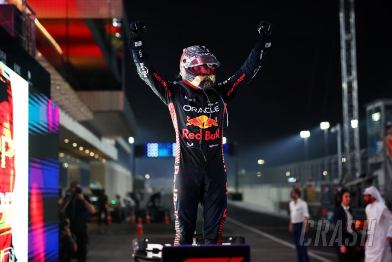 Race winner Max Verstappen (NLD) Red Bull Racing celebrates in parc ferme. Formula 1 World Championship, Rd 18, Qatar