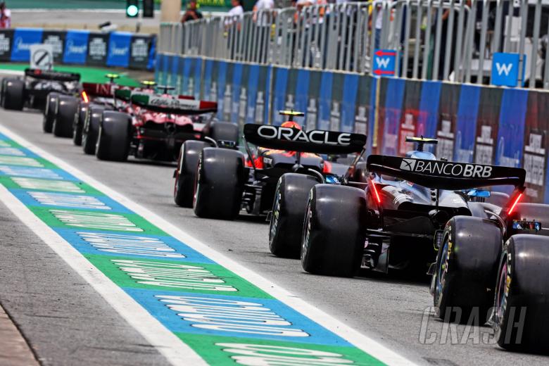 Pierre Gasly (FRA) Alpine F1 Team A523 leaves the pits. Formula 1 World Championship, Rd 21, Brazilian Grand Prix, Sao