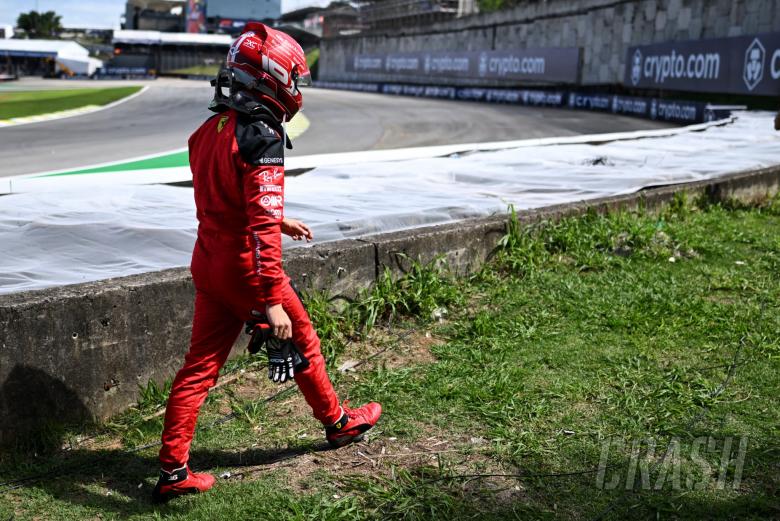 Leclerc crashes out before the start in Brazil