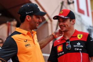 Daniel Ricciardo and Charles Leclerc