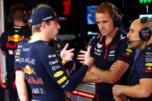 Max Verstappen (NLD) Red Bull Racing with Gianpiero Lambiase (ITA) Red Bull Racing Engineer. Formula 1 World Championship,