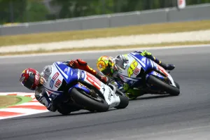 Jorge Lorenzo, Valentino Rossi, Yamaha, Catalunya MotoGP, 2009,