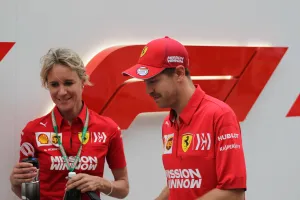 - driver parade, Sebastian Vettel (GER) Scuderia Ferrari SF90 and Britta Roeske (GER) Ferrari Press