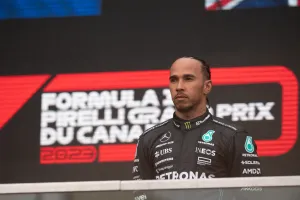 Lewis Hamilton (GBR) Mercedes AMG F1, third position, on the podium. Formula 1 World Championship, Rd 9, Canadian Grand
