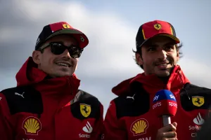 (L to R): Charles Leclerc (MON) Ferrari with Carlos Sainz Jr (ESP) Ferrari. Formula 1 World Championship, Rd 11, British