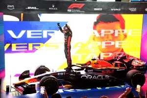 1st place Max Verstappen (NLD) Red Bull Racing. Formula 1 World Championship, Rd 18, Qatar Grand Prix, Doha, Qatar, Race