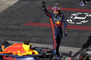 Race winner Max Verstappen (NLD) Red Bull Racing celebrates in parc ferme. Formula 1 World Championship, Rd 21, Brazilian