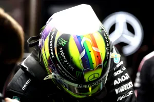 Lewis Hamilton (GBR) Mercedes AMG F1. Formula 1 World Championship, Rd 22, Las Vegas Grand Prix, La