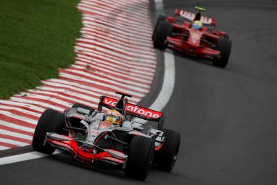 Lewis Hamilton and Felipe Massa at the title-deciding Brazilian Grand Prix