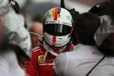Sebastian Vettel after crashing out of the 2018 German Grand Prix.