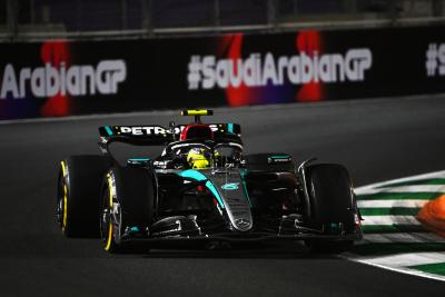 Lewis Hamilton on track in FP2 for the Saudi Arabian Grand Prix