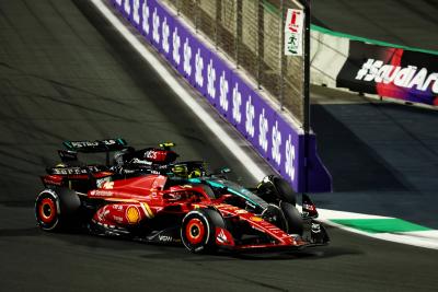 Charles Leclerc and Lewis Hamilton battle in Saudi Arabia