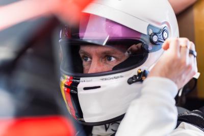 Sebastian Vettel during a recent Porsche WEC test 