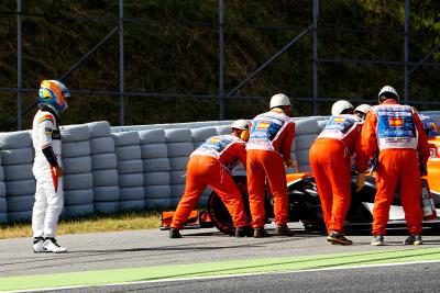 Fernando Alonso's 2017 McLaren-Honda stops in practice 