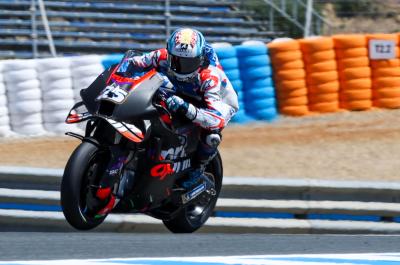 Raul Fernandez tries 2024 Aprilia, Jerez test, (pic: Trackhouse)