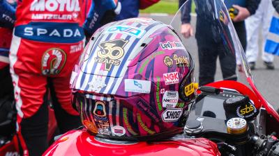 John McGuinness' special tribute helmet to Paul Bird