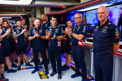 Adrian Newey addresses his Red Bull colleagues in Miami 
