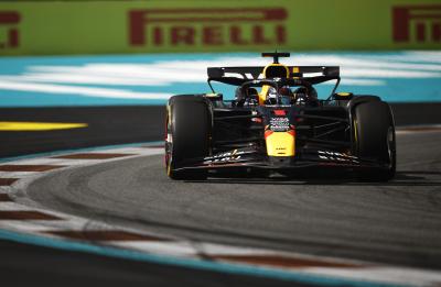 Max Verstappen claimed pole for the Miami sprint race