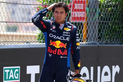 Sergio Perez was taken out on the first lap in Monaco 