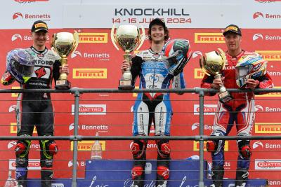 Rory Skinner, BSB, 2024, Knockhill, race two, 15th June, sprint, podium, Iddon, Bridewell