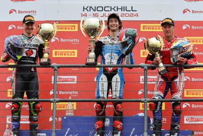 Rory Skinner, BSB, 2024, Knockhill, race two, 16th June, sprint, podium, Iddon, Bridewell