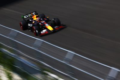 Max Verstappen driving Red Bull's upgraded RB20 in Hungary 